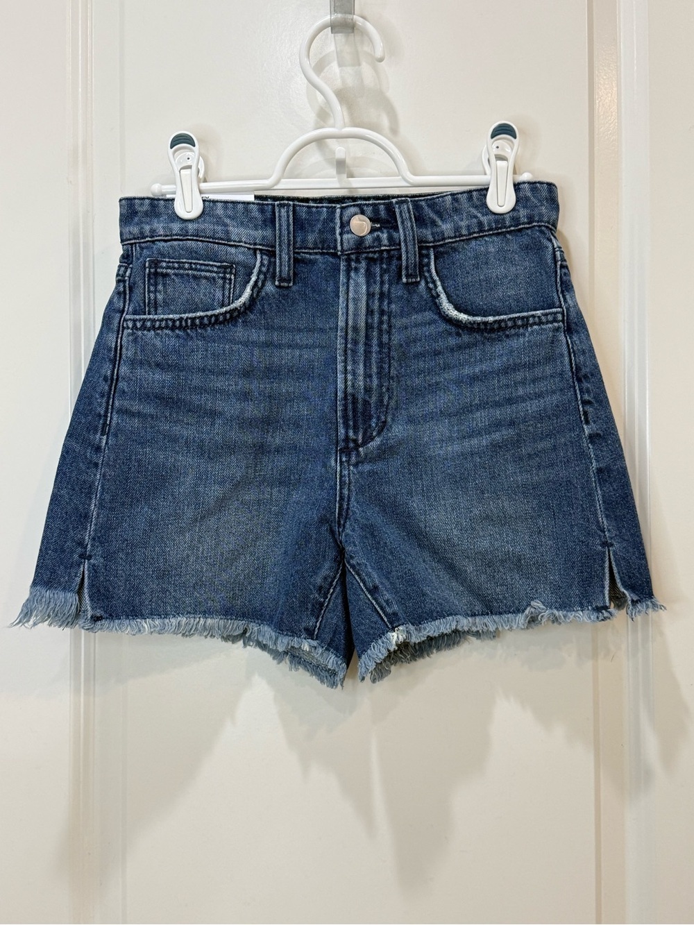 Joe's Jeans Washed Blue High-Rise Raw Hem Denim Shorts NWT